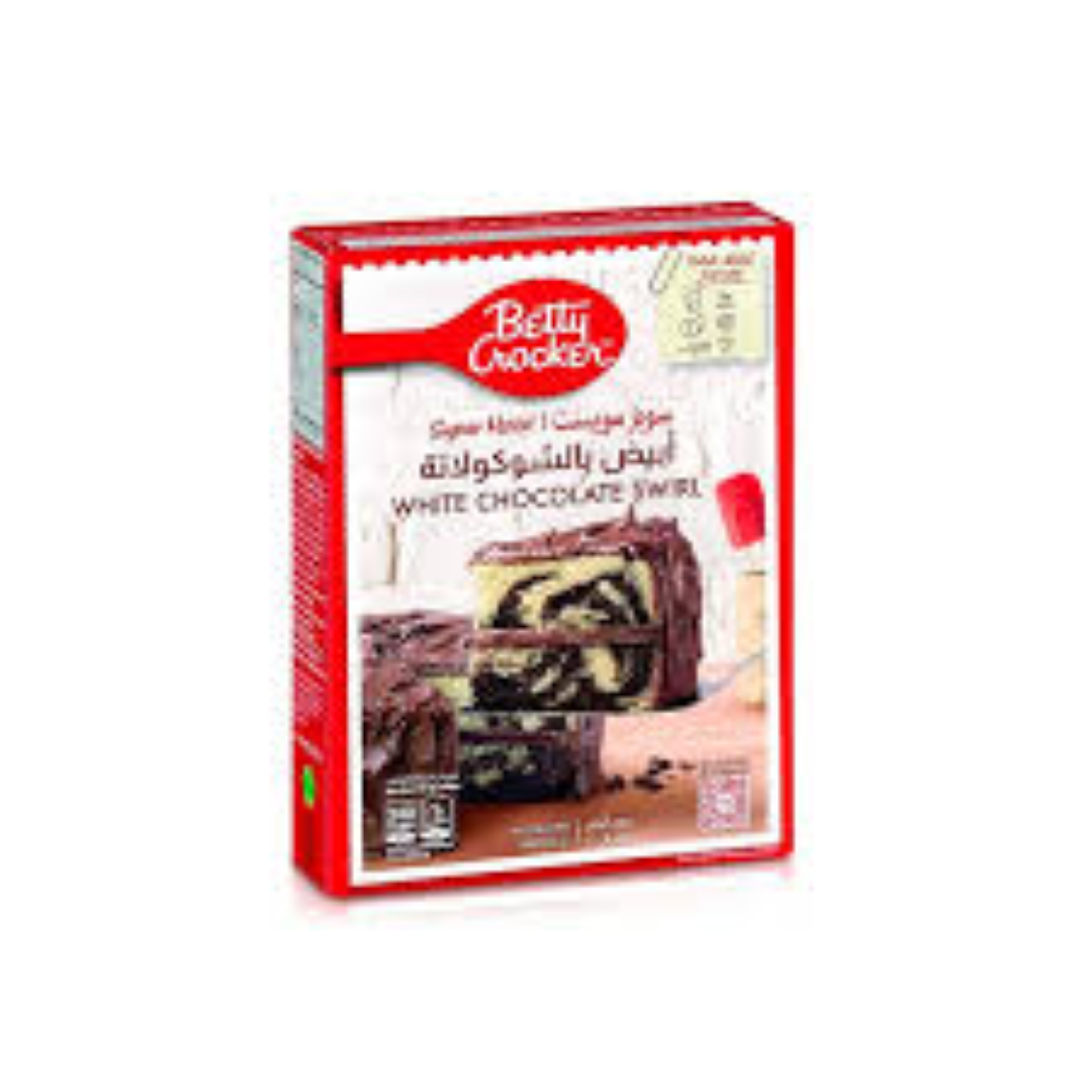 BETTY CROCKER WHITE CHOCOLATE SWIRL CAKE 500G